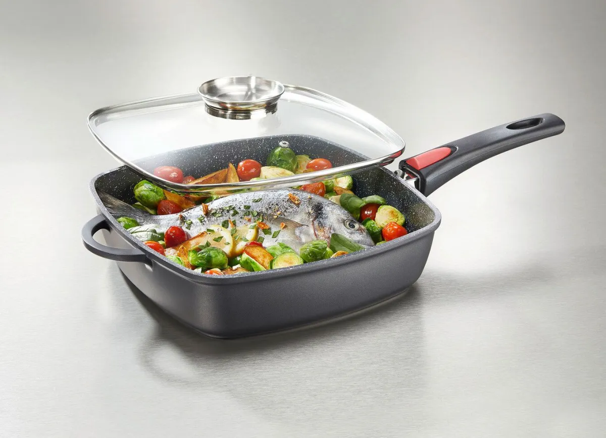 Outlet KING "" Rechteckpfanne aus Aluguss ANTHRAZIT