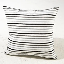 Clearance BADER Kissenbezug im Streifen-Design DUNKELGRAU