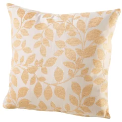 Discount BADER Kissenbezug mit hübschem Blättermotiv WEISS-GOLD