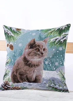 Clearance BADER Kissenbezug mit Katzen-Motiv BUNT