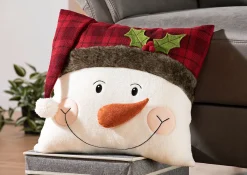 Hot BADER Kissenbezug mit Schneemannapplikation BUNT