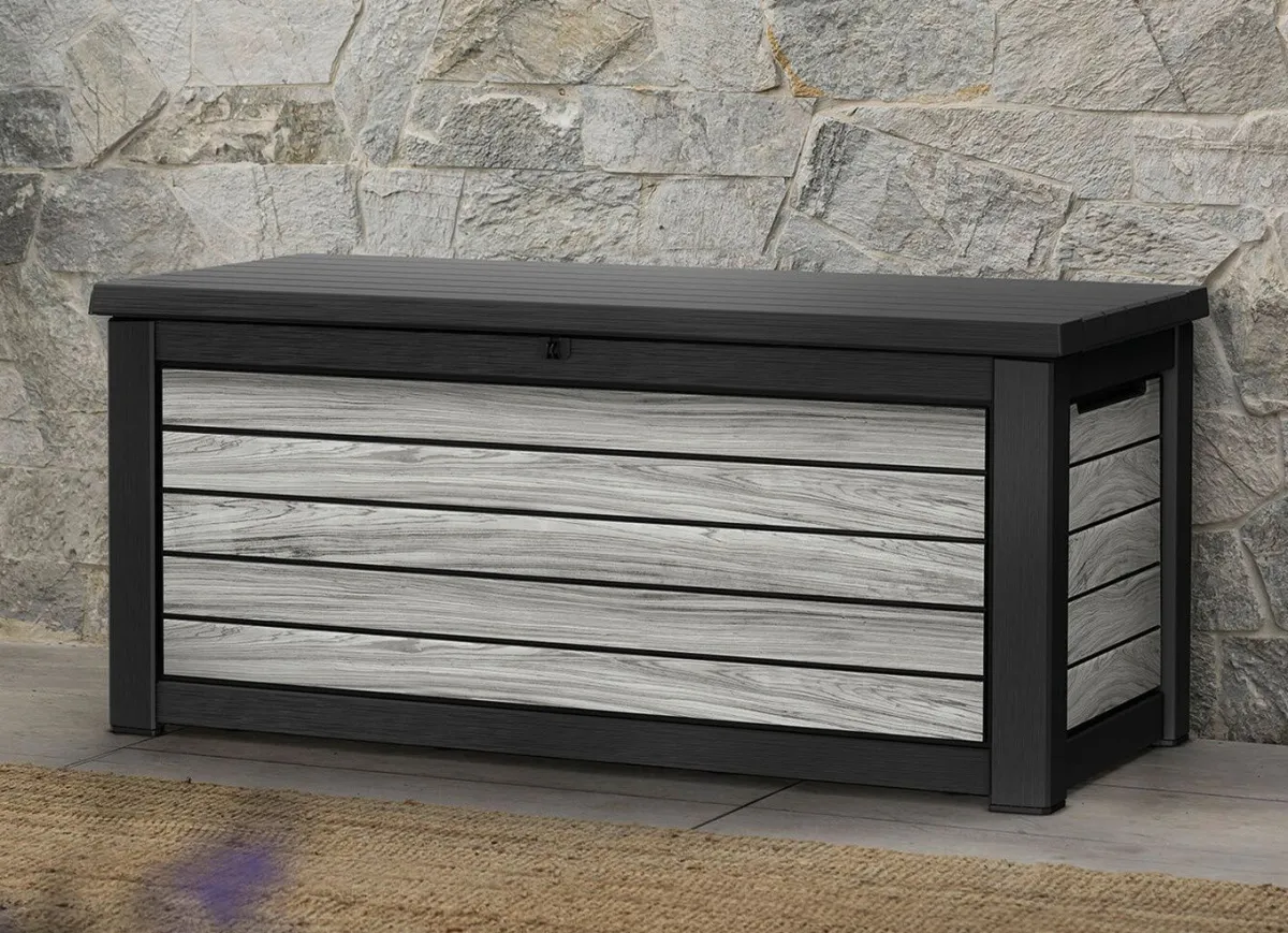 Online BADER Kissenbox in trendiger Holzoptik GRAU