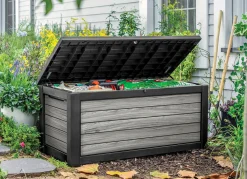 Online BADER Kissenbox in trendiger Holzoptik GRAU
