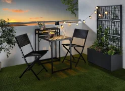 Best BADER Klappbares Balkon-Set SCHWARZ