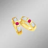 New BADER Klappcreolen mit Rubin und Diamanten
