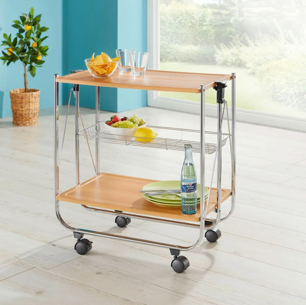 Discount BADER Klapp-Servierwagen EICHE