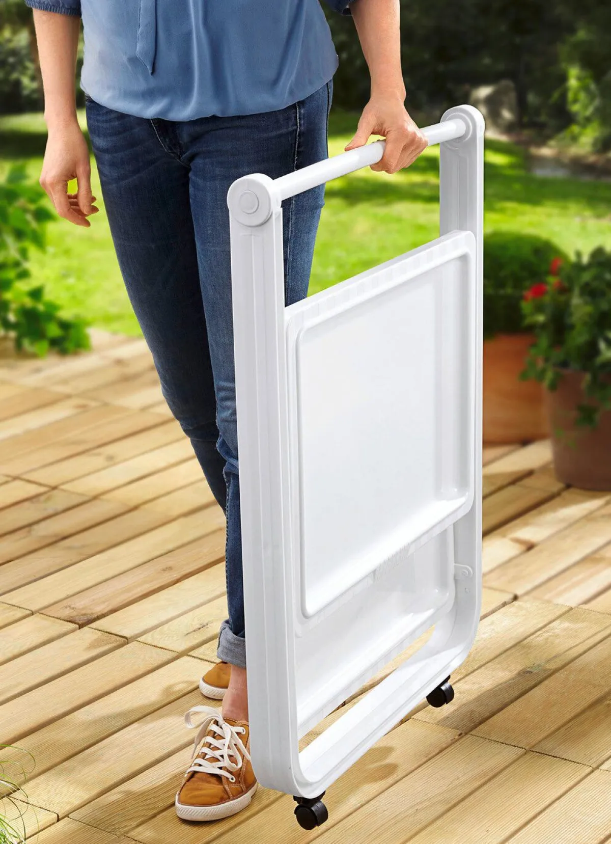 New BADER Klapp-Servierwagen WEISS