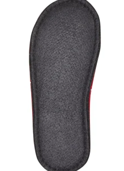 New BADER Klassiche Damen-Hausschuhe, Weite H, mit niedlicher Katzen-Applikation ROT