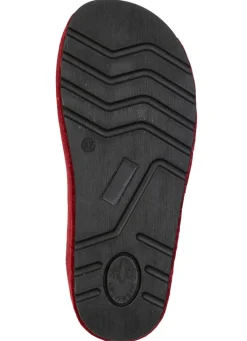 New BADER Klassische Damen-Hausschuhe, aus Filzmaterial GRANATROT