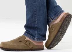 Best BADER Klassische Herren-Clogs, mit verstellbarer Spange OLIV