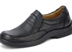 Best BADER Klassische Herren-Slipper, mit atmungsaktivem Fußbett SCHWARZ