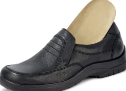 Best BADER Klassische Herren-Slipper, mit atmungsaktivem Fußbett SCHWARZ