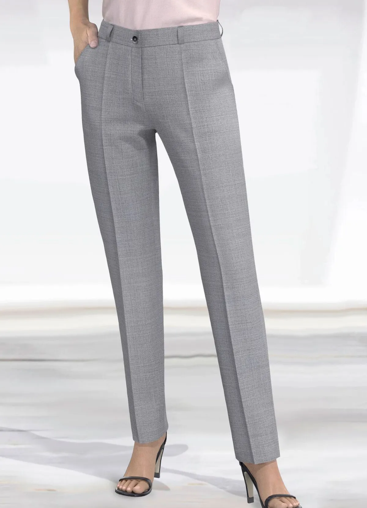 Clearance KLAUS MODELLE MADE IN GERMANY Klassische Hose HELLGRAU