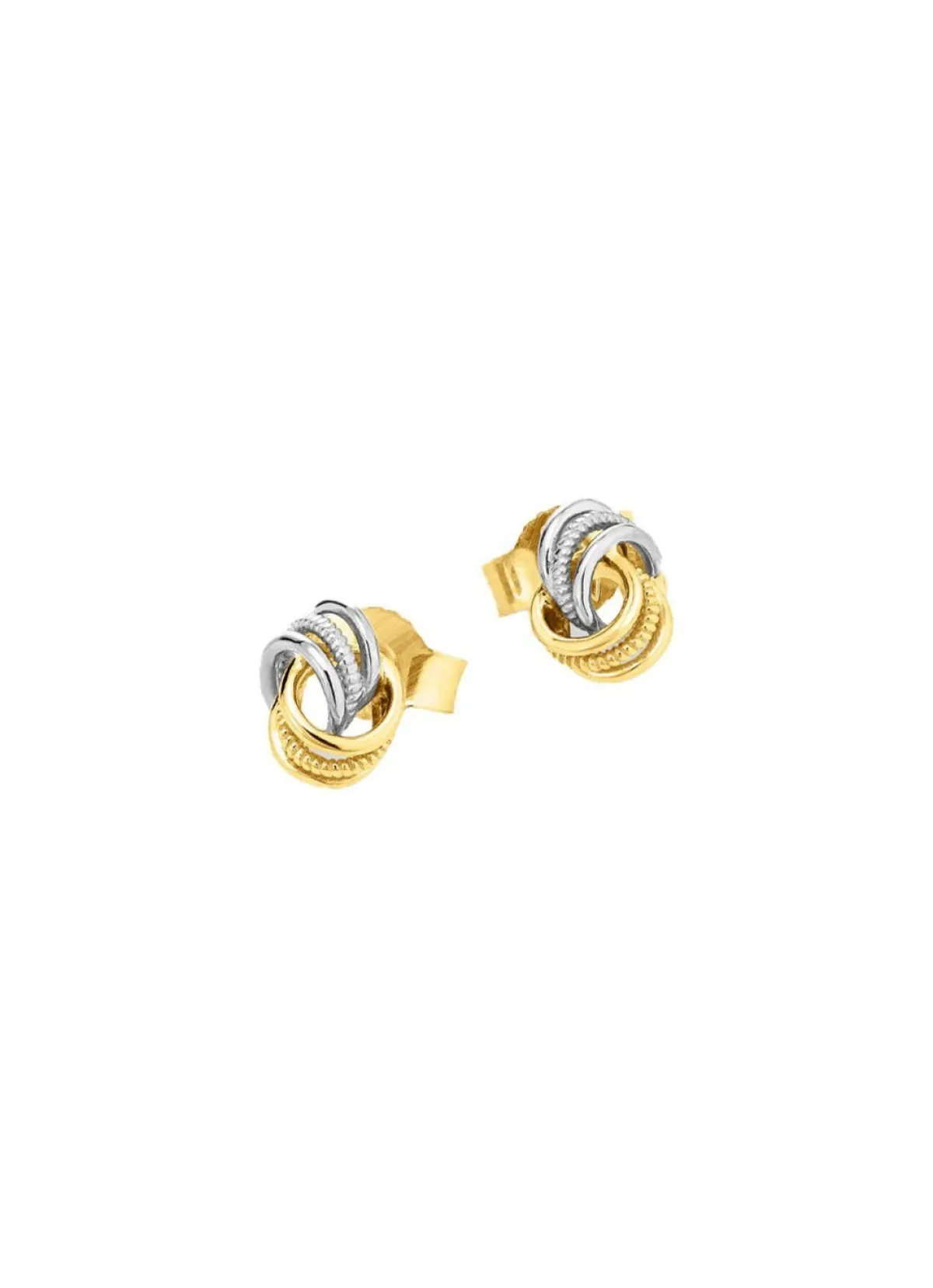 Online BADER Klassische Knoten-Ohrstecker in Bicolor
