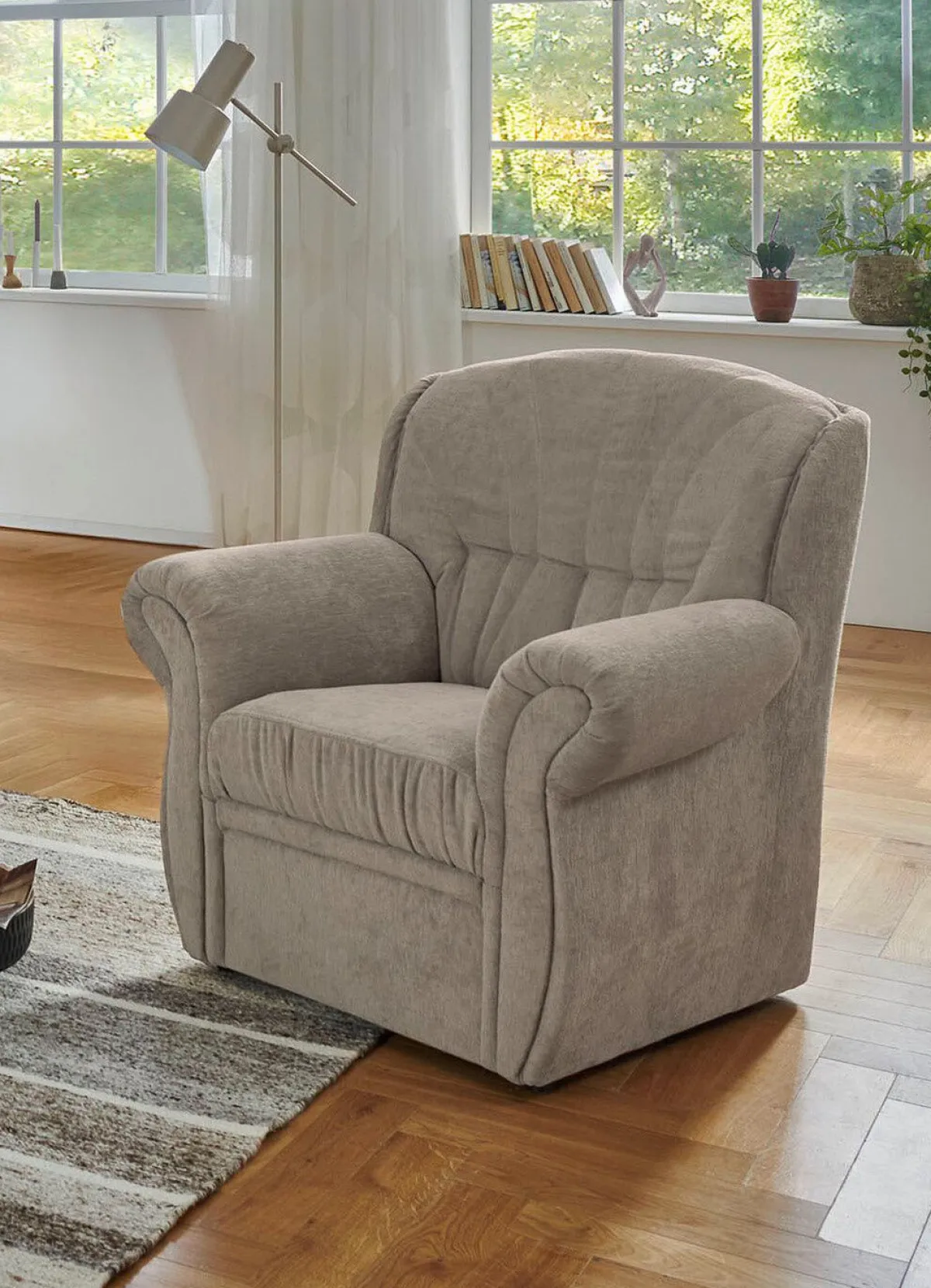 Outlet BADER Klassische Polstermöbel mit hochwertigem Bezug TAUPE