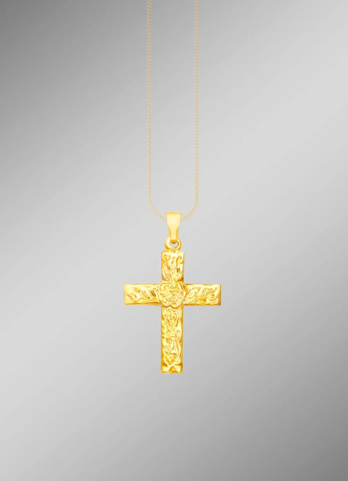 Sale BADER Klassischer Kreuz-Anhänger mit Struktur