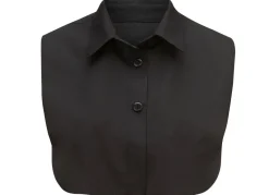 New KLAUS MODELLE MADE IN GERMANY Klaus Modelle, Damen-Blusenkragen, aus feinem Popeline SCHWARZ