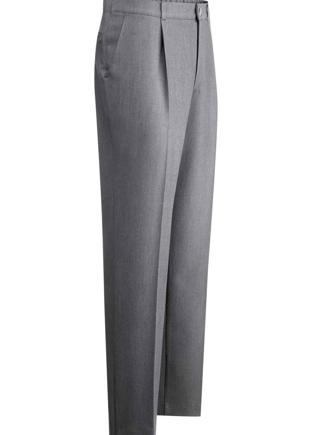 Clearance BADER "Klaus Modelle"-Hose mit Bundfalten in 3 Farben MITTELGRAU MELIERT