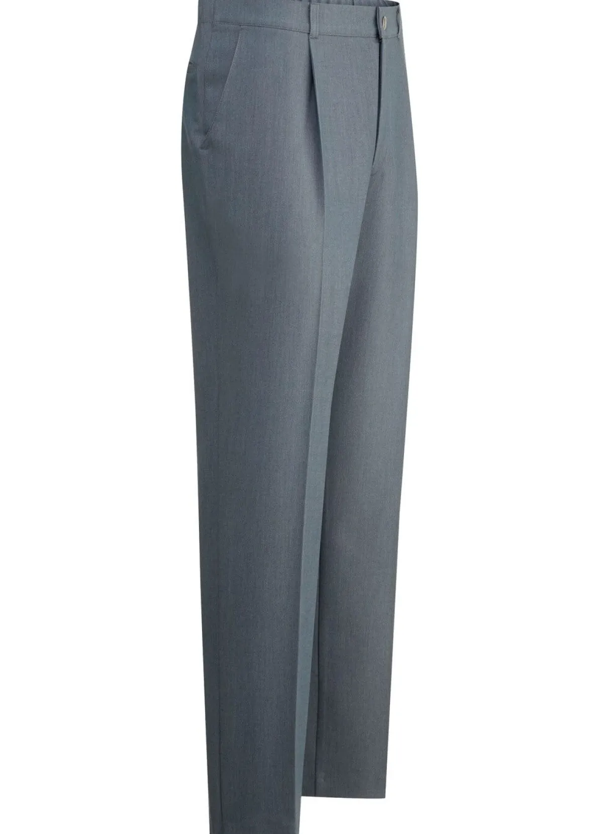 BADER "Klaus Modelle"-Hose mit Bundfalten in 3 Farben RAUCHBLAU MELIERT