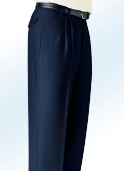 Outlet KLAUS MODELLE MADE IN GERMANY „Klaus Modelle“-Hose mit Gesäßpattentaschen in 4 Farben MARINE