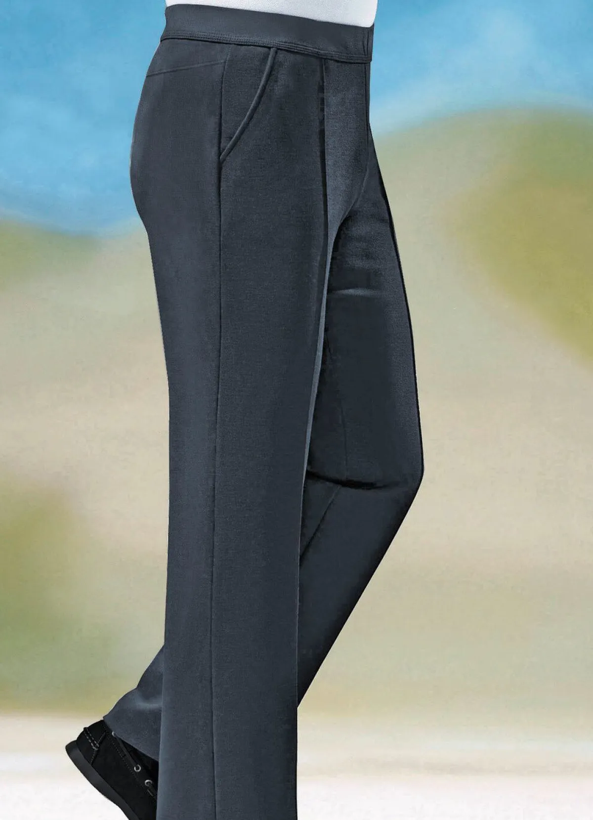 Hot KLAUS MODELLE MADE IN GERMANY „Klaus Modelle“-Schlupfhose mit breitem Dehnbund in 6 Farben DUNKELGRAU