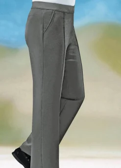 Sale KLAUS MODELLE MADE IN GERMANY „Klaus Modelle“-Schlupfhose mit breitem Dehnbund in 6 Farben TAUPE