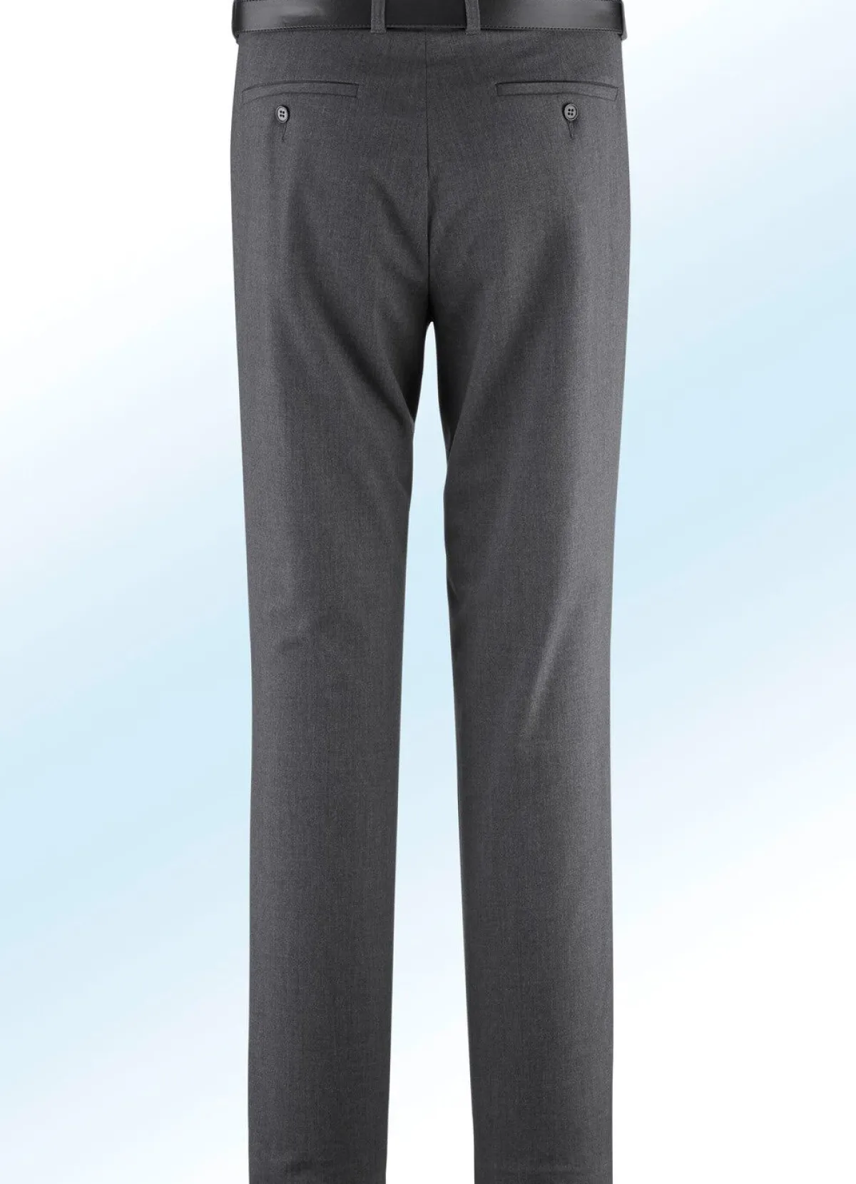 New KLAUS MODELLE MADE IN GERMANY "Klaus-Modelle"-Hose mit Gürtel in 5 Farben DUNKELGRAU MELIERT