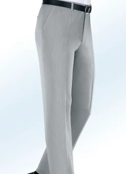 Clearance KLAUS MODELLE MADE IN GERMANY "Klaus Modelle"-Hose mit Dehnbundeinsätzen in 2 Farben HELLGRAU MELIERT