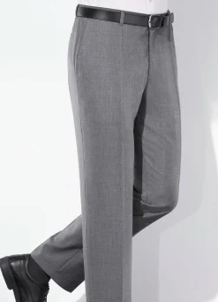 Hot KLAUS MODELLE MADE IN GERMANY "Klaus Modelle"-Hose mit Gürtel in 3 Farben MITTELGRAU MELIERT