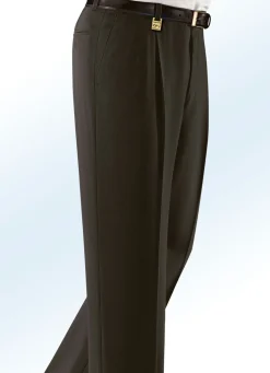 Best KLAUS MODELLE MADE IN GERMANY "Klaus Modelle"-Hose mit Gürtel in 4 Farben DUNKELBRAUN