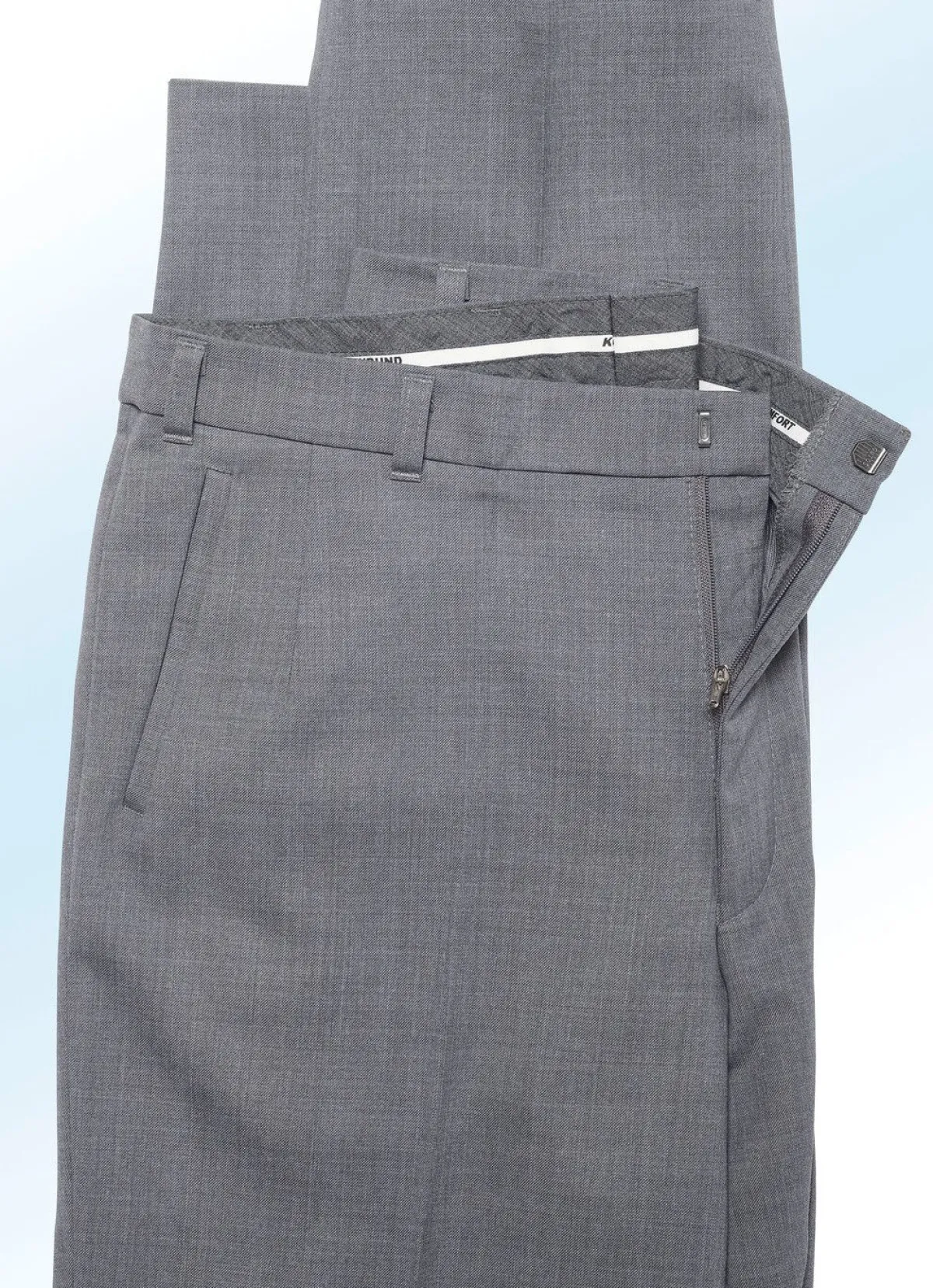 Hot BADER „Klaus Modelle“-Hose mit weichem Griff in 4 Farben MITTELGRAU MELIERT