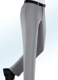 Clearance KLAUS MODELLE MADE IN GERMANY "Klaus Modelle"-Unterbauchhose mit Seitentaschen HELLGRAU MELIERT