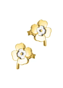 Discount BADER Kleeblatt-Ohrstecker in Bicolor