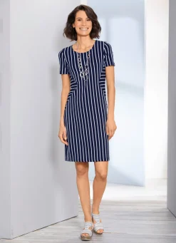 Online BADER Kleid in angesagter Streifenoptik MARINE-WEISS