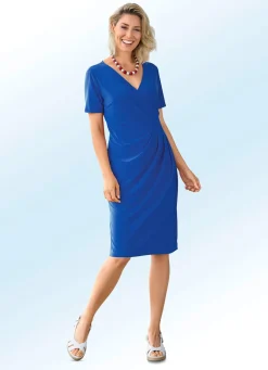 Discount BADER Kleid in angesagter Wickeloptik ROYALBLAU