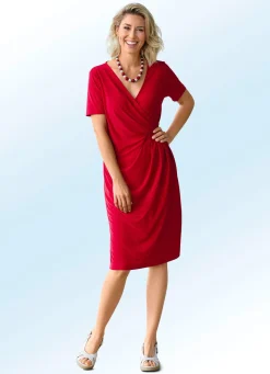 New BADER Kleid in angesagter Wickeloptik ROT