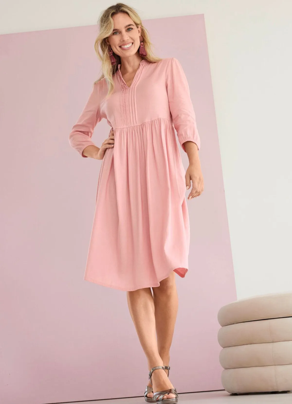 Discount Tizia Kleid in Schlupfform ROSÉ