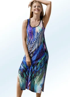 New BADER Kleid mit Alloverdessin, ärmellos ROYAL-BUNT