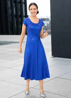 Discount BADER Kleid mit raffinierter Knotenoptik LILA-ROYALBLAU