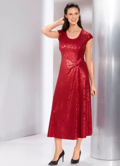 New BADER Kleid mit raffinierter Knotenoptik ROT