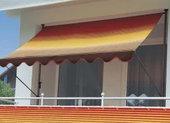 Discount BADER Klemm-Markise mit innenliegendem Kettenantrieb BRAUN-ORANGE