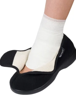Outlet AEROSOFT Klett-Halbschuh für Damen und Herren SCHWARZ