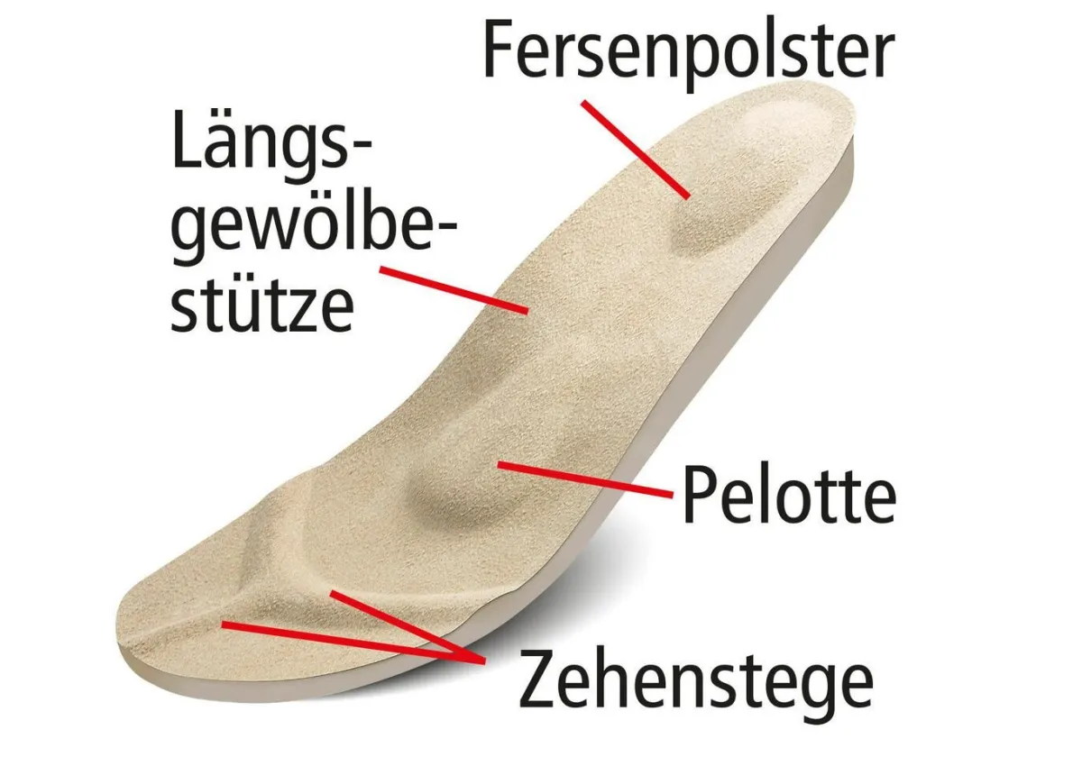 Hot BADER Klett-Pantolette aus echtem Leder BEERE