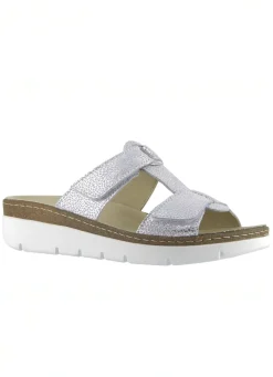 Online KLAUS MODELLE MADE IN GERMANY Klett-Pantolette "Cara" aus geprägtem Echtleder flieder