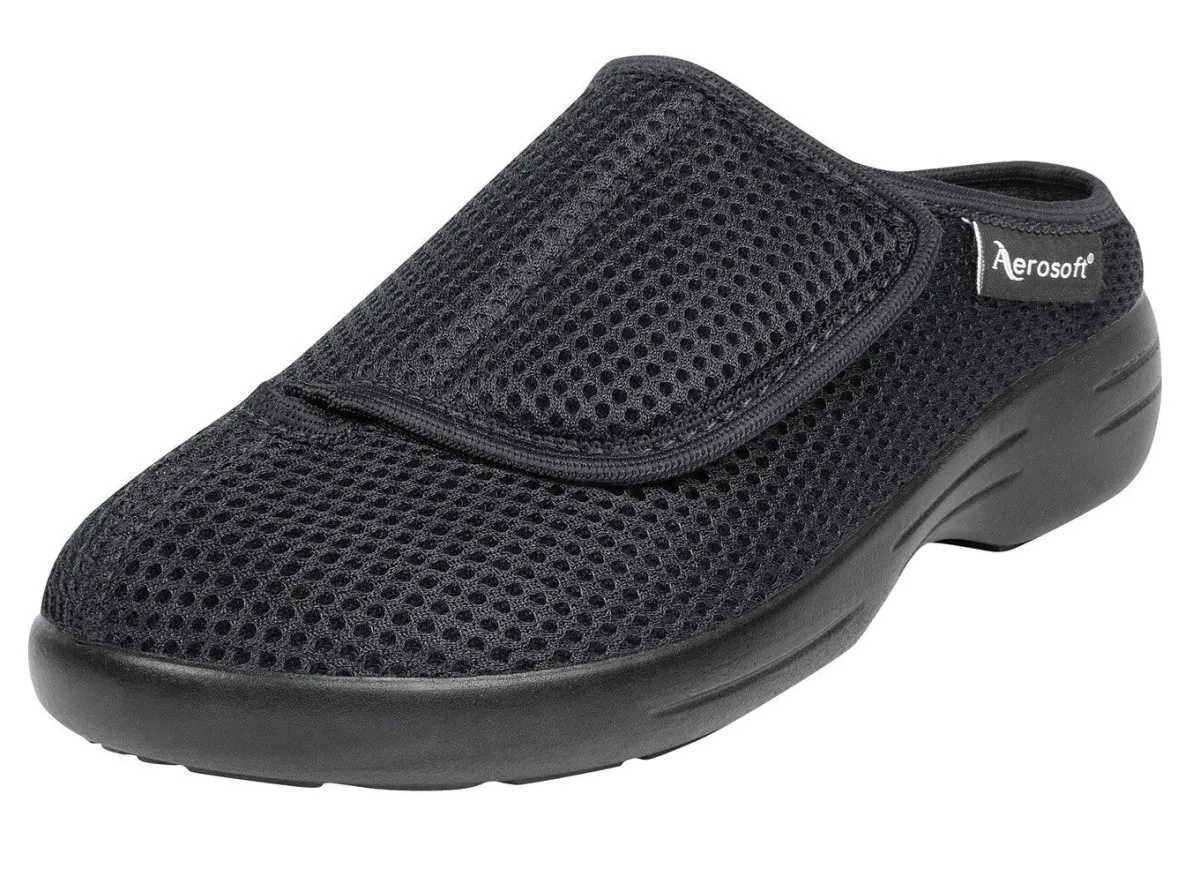 Best BADER Klett-Pantolette für Damen und Herren SCHWARZ
