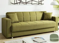 New BADER Klick-Klack-Sofa mit Dekokissen GRÜN