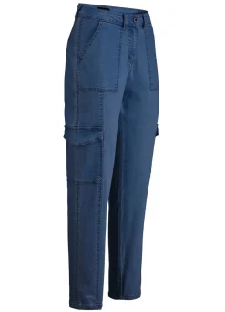 BADER Knöchellange Cargojeans JEANSBLAU