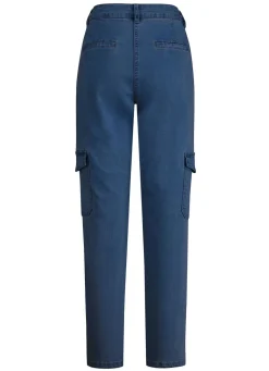 BADER Knöchellange Cargojeans JEANSBLAU