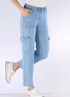 Best BADER Knöchellange Cargojeans HELLBLAU