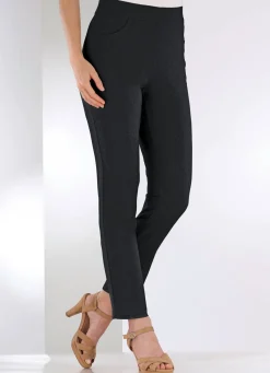 Clearance KLAUS MODELLE MADE IN GERMANY Knöchellange Hose in bequemer Schlupfform SCHWARZ